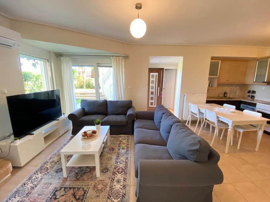 Cozy 2 Room Apartment With Garden Near Athens Air-Port Artemida  Exteriör bild
